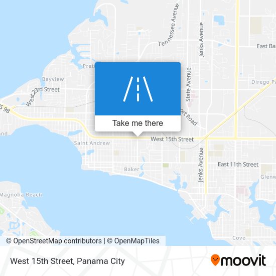 West 15th Street map