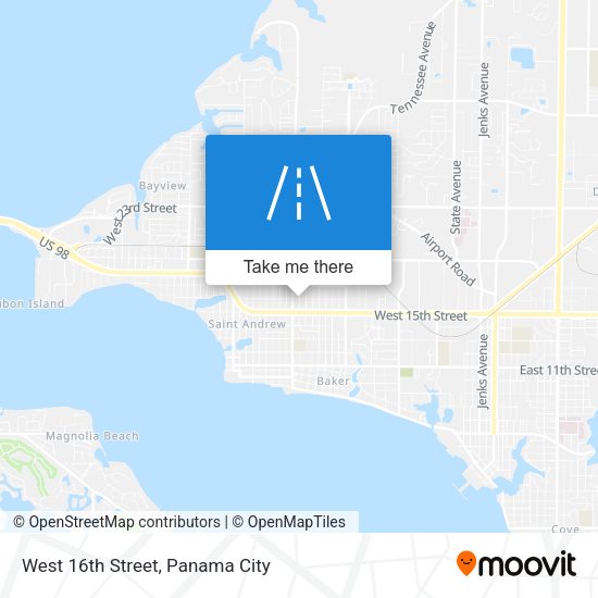 West 16th Street map