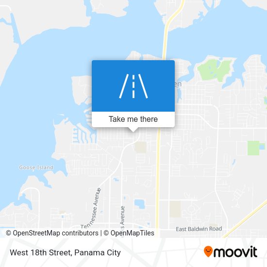West 18th Street map