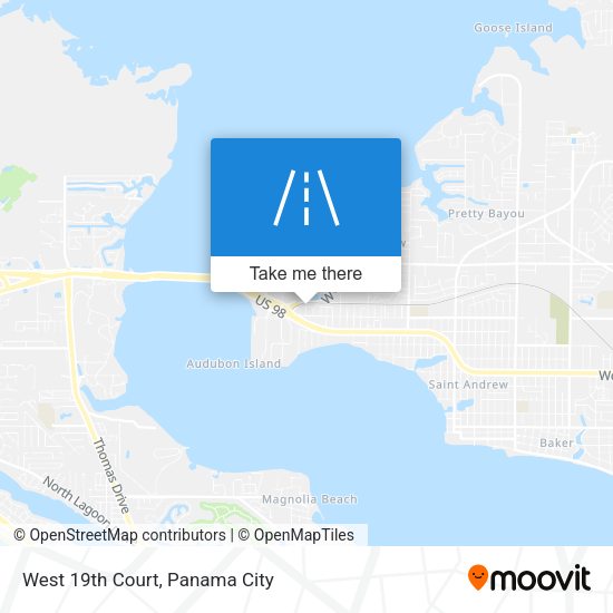 West 19th Court map