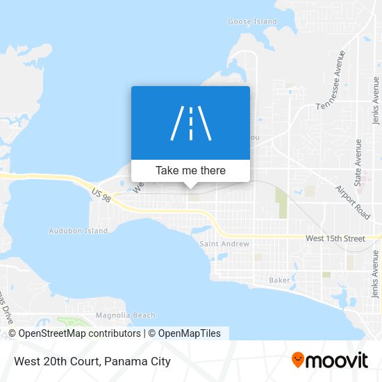 West 20th Court map