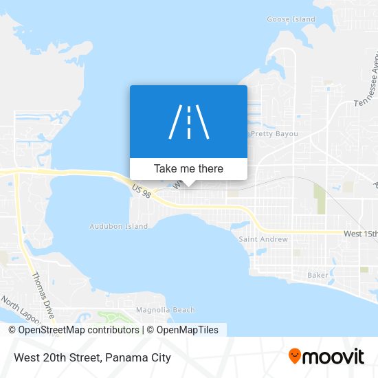 West 20th Street map