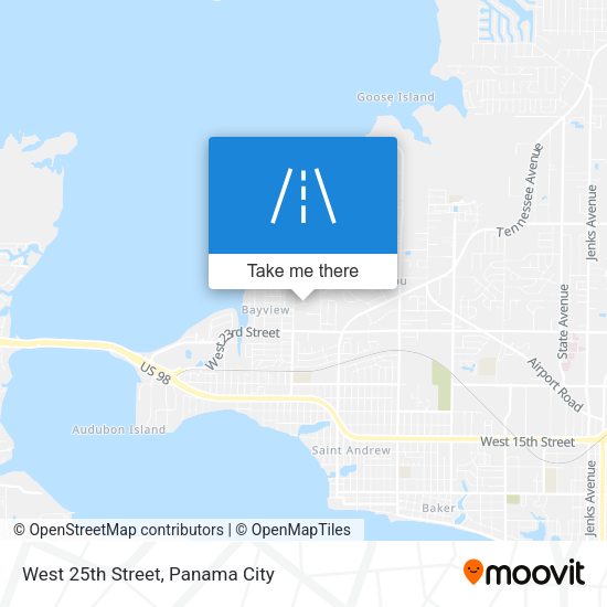 West 25th Street map