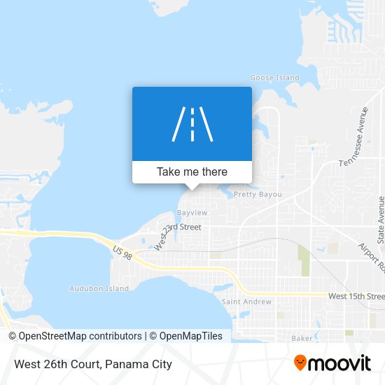 West 26th Court map