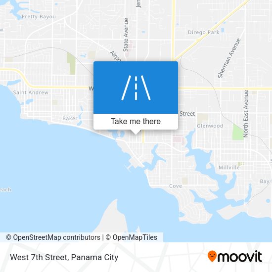West 7th Street map