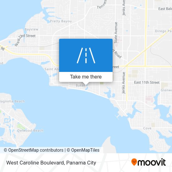 West Caroline Boulevard map