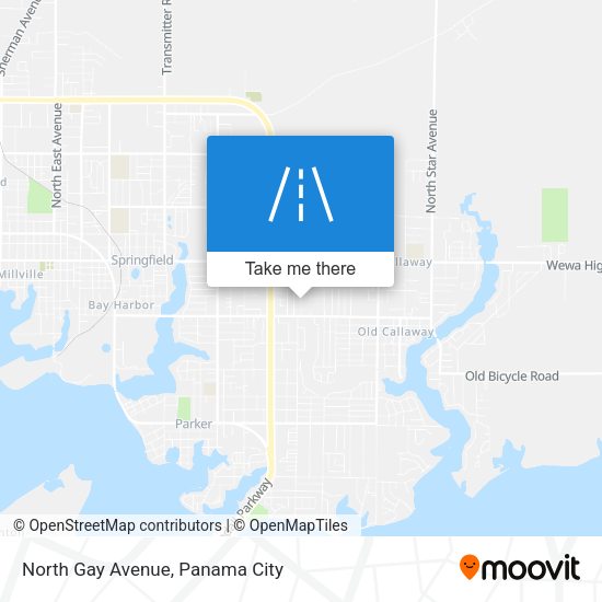 North Gay Avenue map