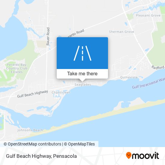 Gulf Beach Highway map