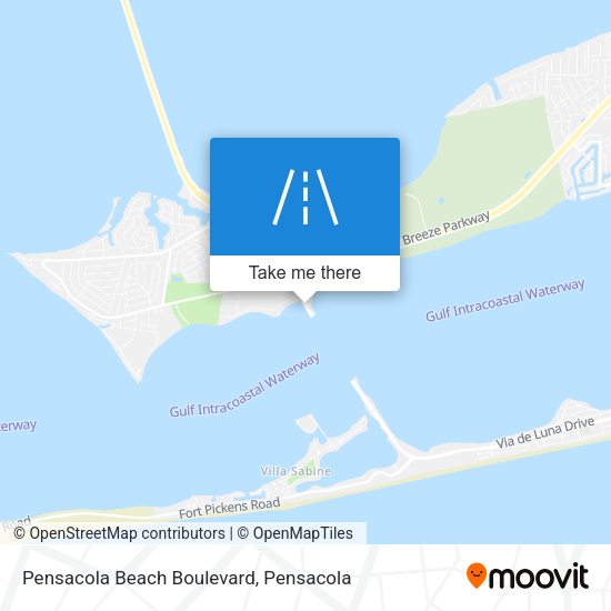 Pensacola Beach Boulevard map