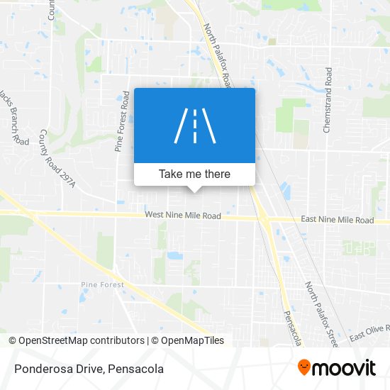 Ponderosa Drive map