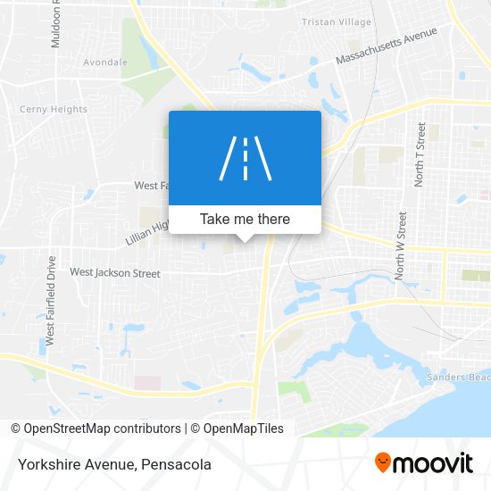 Mapa de Yorkshire Avenue