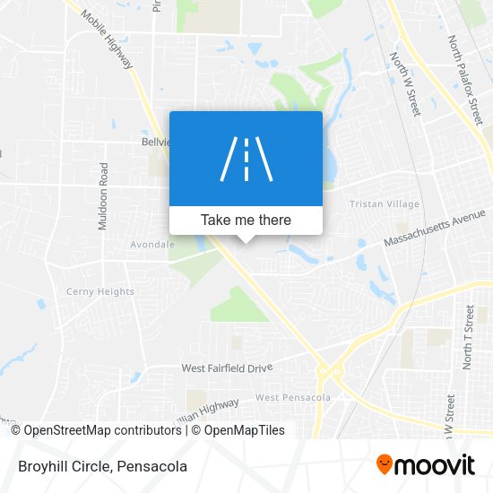 Mapa de Broyhill Circle