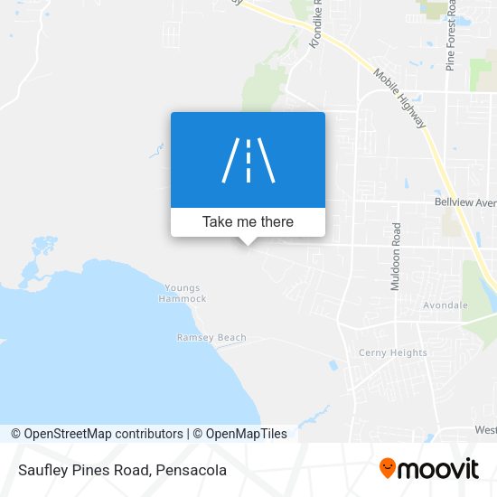Mapa de Saufley Pines Road