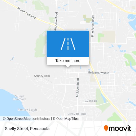Mapa de Shelly Street