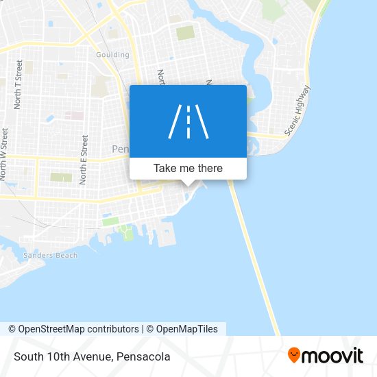 South 10th Avenue map
