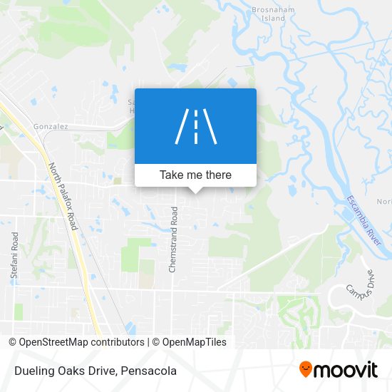 Dueling Oaks Drive map