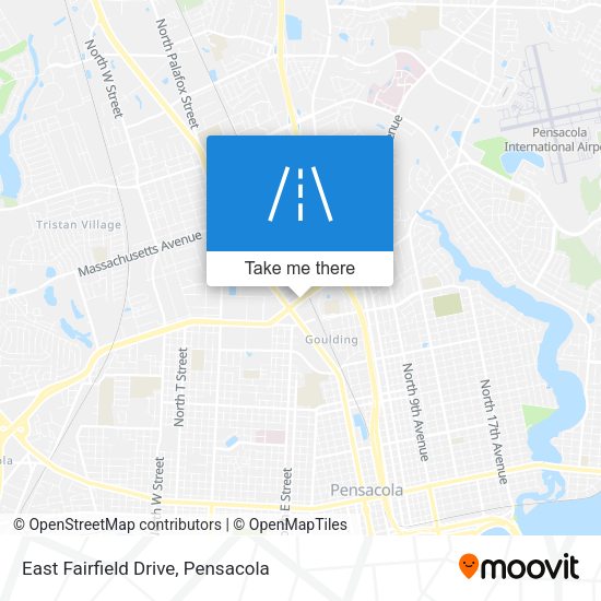 East Fairfield Drive map