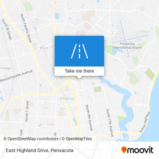 East Highland Drive map