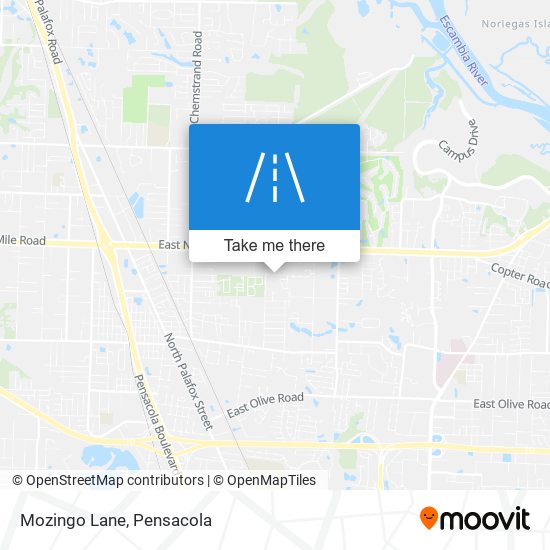 Mozingo Lane map