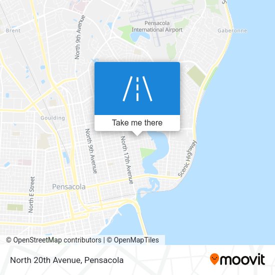 North 20th Avenue map