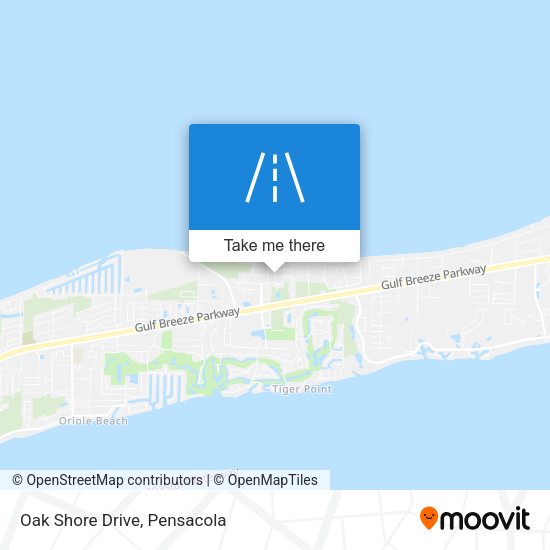 Oak Shore Drive map