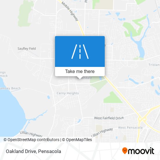 Oakland Drive map