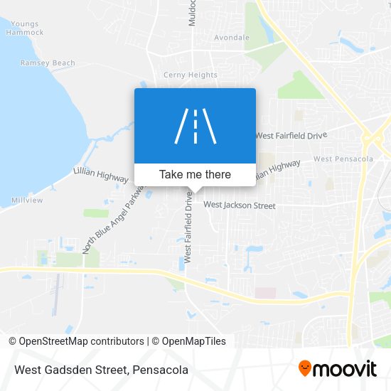 West Gadsden Street map