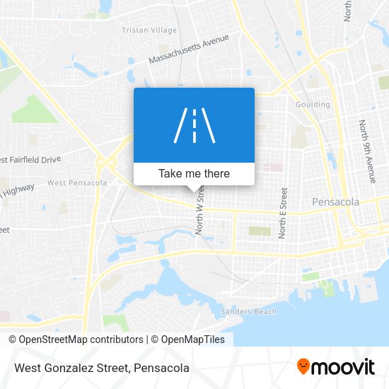 West Gonzalez Street map