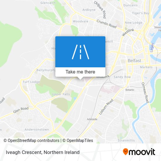 Iveagh Crescent map