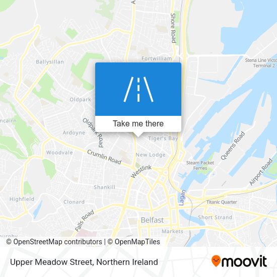 Upper Meadow Street map