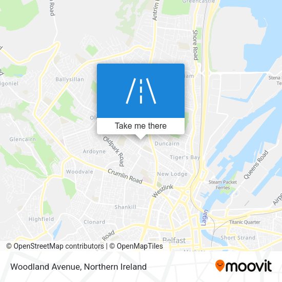 Woodland Avenue map