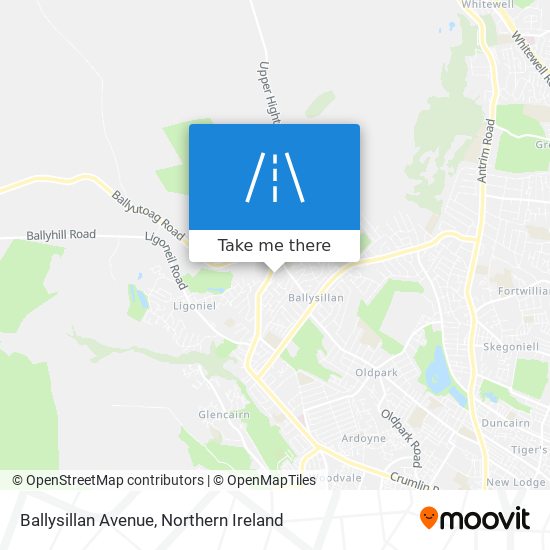 Ballysillan Avenue map