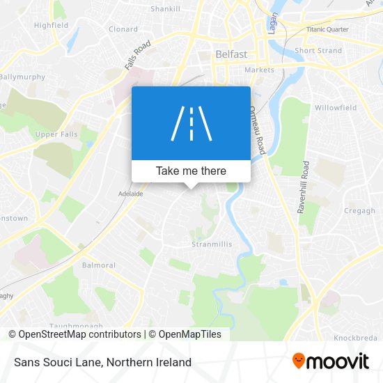 Sans Souci Lane map
