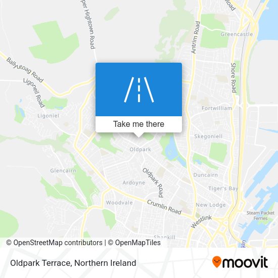 Oldpark Terrace map