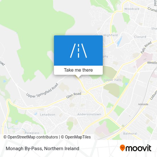 Monagh By-Pass map