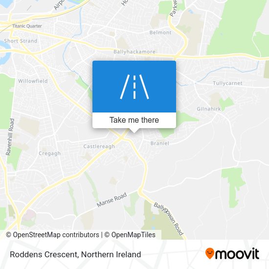 Roddens Crescent map