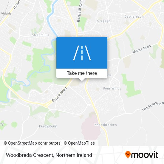 Woodbreda Crescent map