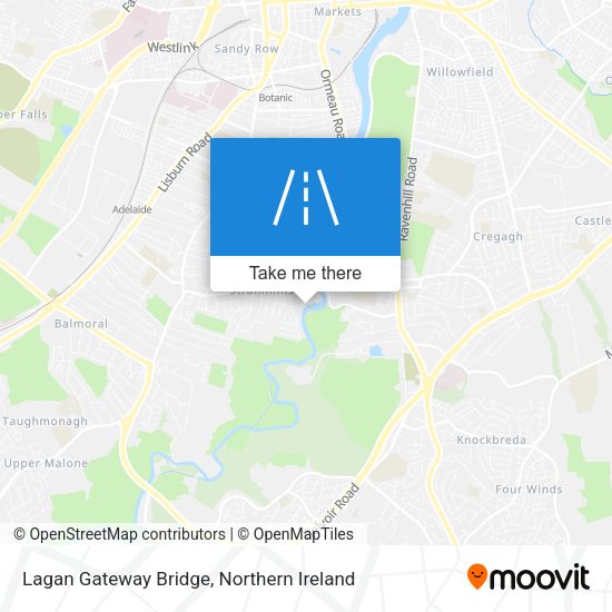 Lagan Gateway Bridge map