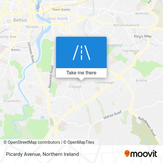 Picardy Avenue map