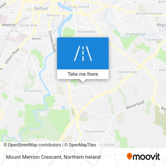 Mount Merrion Crescent map