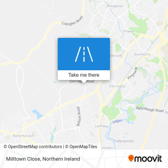 Milltown Close map