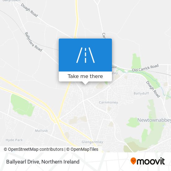 Ballyearl Drive map