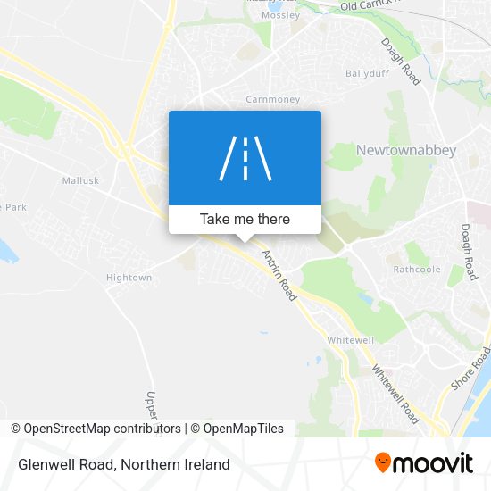 Glenwell Road map