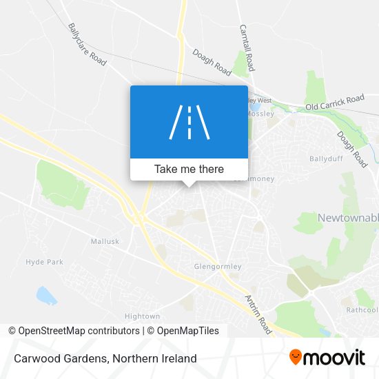 Carwood Gardens map