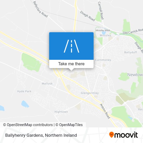Ballyhenry Gardens map