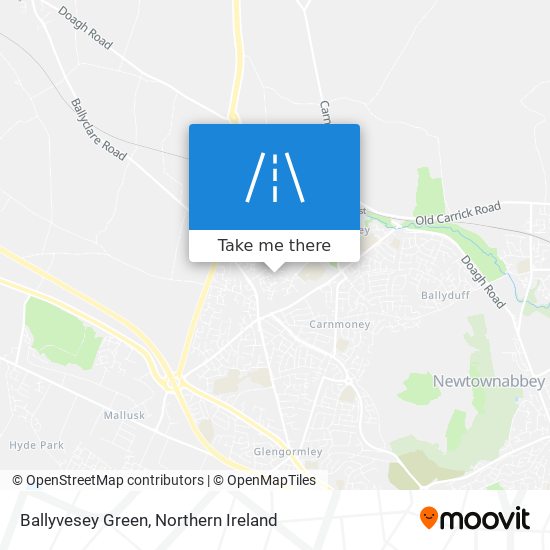 Ballyvesey Green map