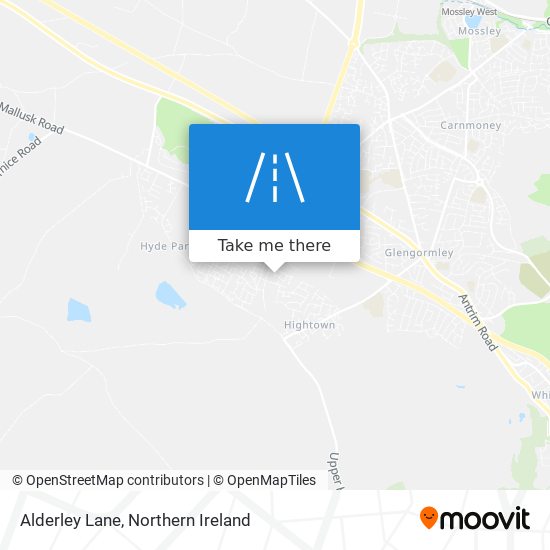 Alderley Lane map