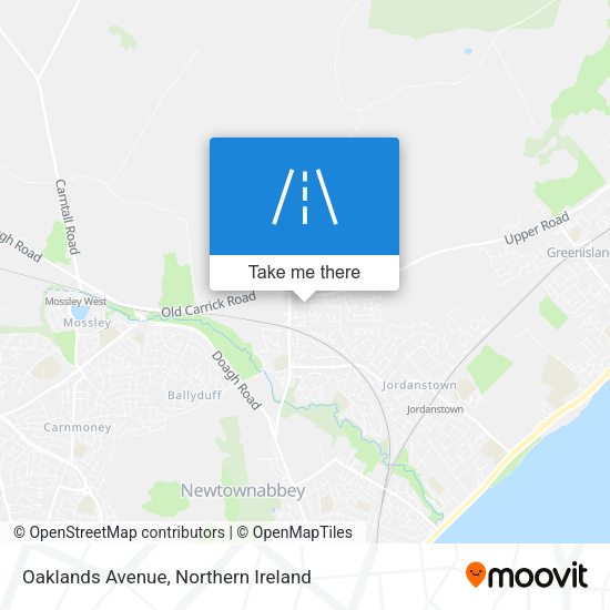 Oaklands Avenue map