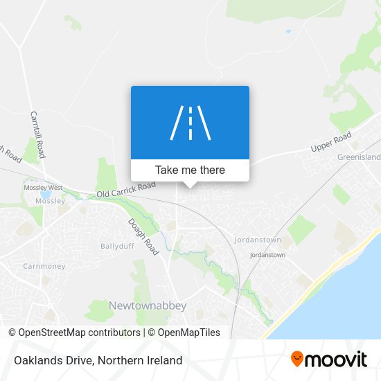 Oaklands Drive map