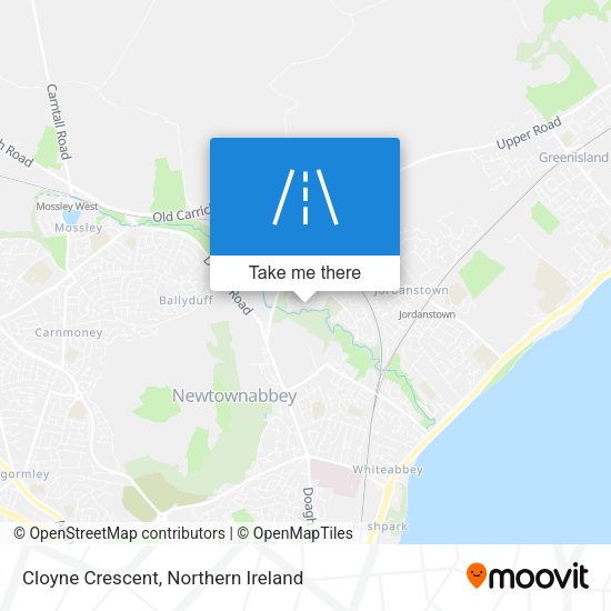 Cloyne Crescent map